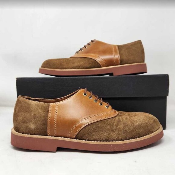 J. CREW Saddle Shoes in Leather and English Suede Tan Brown Sz 11 $198 J. Crew Factory | Shoes | J Crew Saddle Shoes In Leather And  main image 2